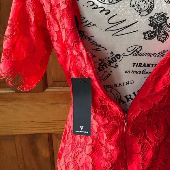 Lulus Pearson Red Lace Dress - Picture 9 of 11